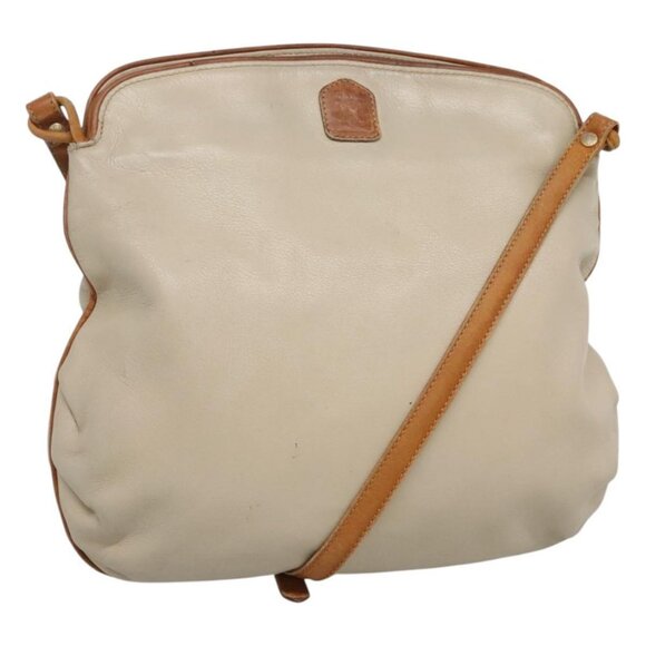 CELINE Shoulder Bag Leather Beige Auth - Picture 1 of 16